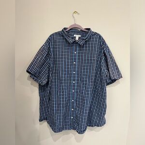 Big & Tall Men’s Short Sleeved Button Down Shirt
